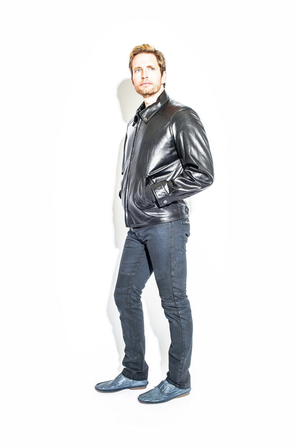 Men's Black Label Leather French Jacket