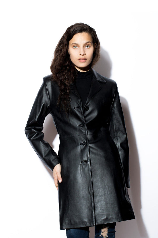 Women's West Coast Leather 4 Button 7/8's Coat