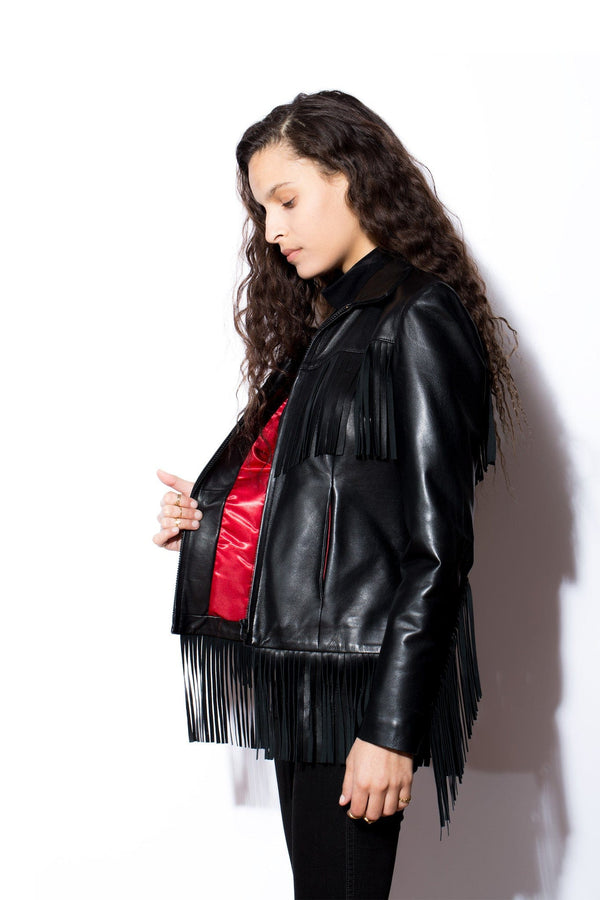 Women's West Coast Leather Fringe Leather Jacket
